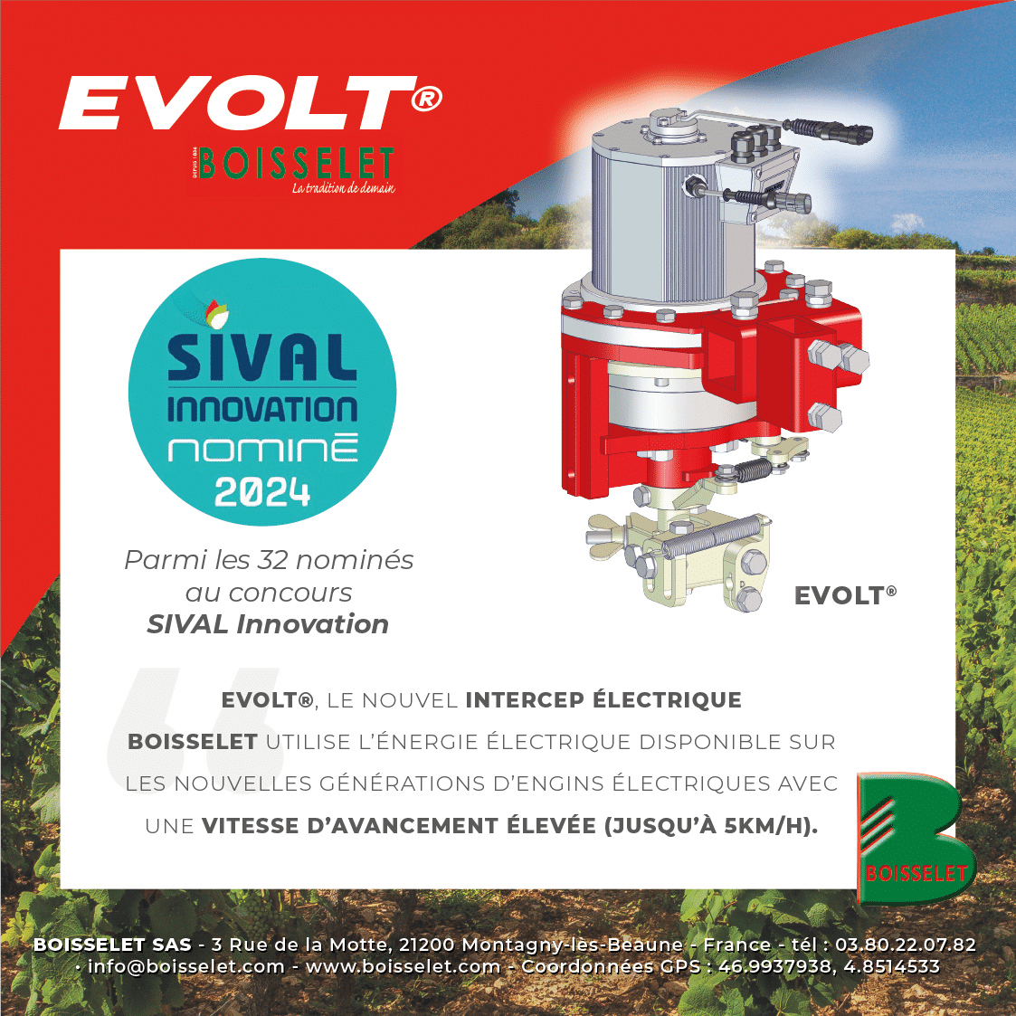 SIVAL innovation nominé 2024 EVOLT