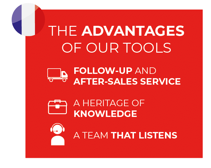 The advantages of our tools (monitoring, after-sales service, historical know-how, a team at your service)