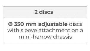 Disques émotteurs 2 disques orientables à gogue