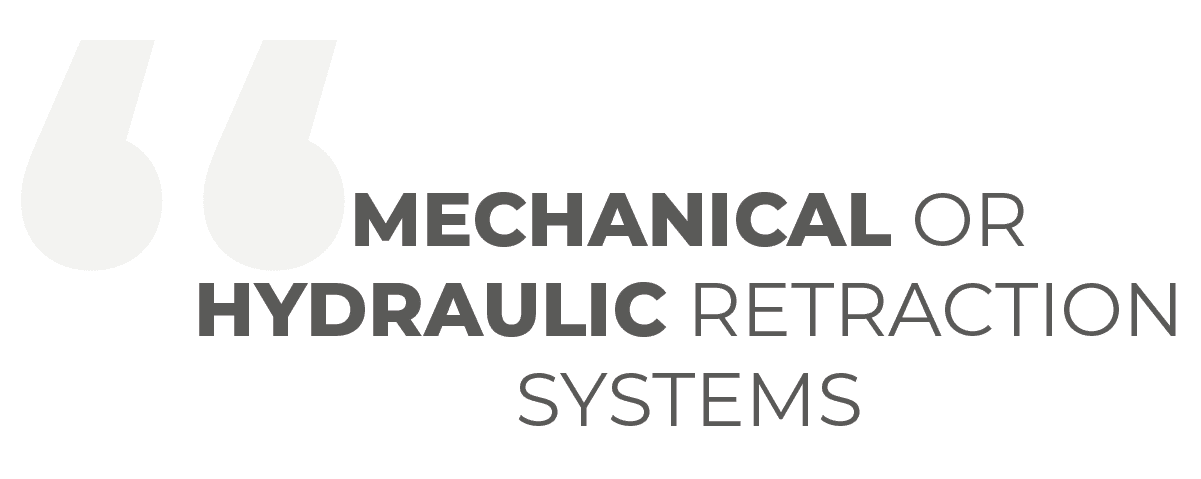 Système d'effacement mécanique ou hydraulique