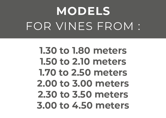 Models-for-vines-from Different models depending on the width of the vines