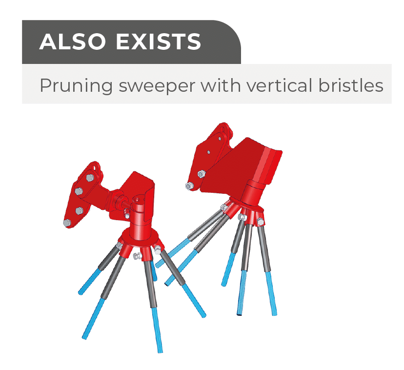 Pruning-sweeper Also available: Pruning sweeper with vertical bristles