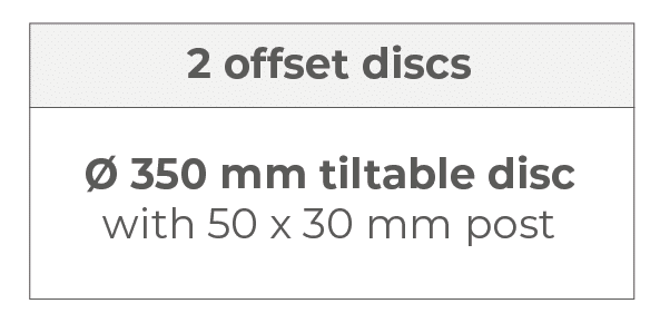 Description disques émotteurs 2 disques déportés